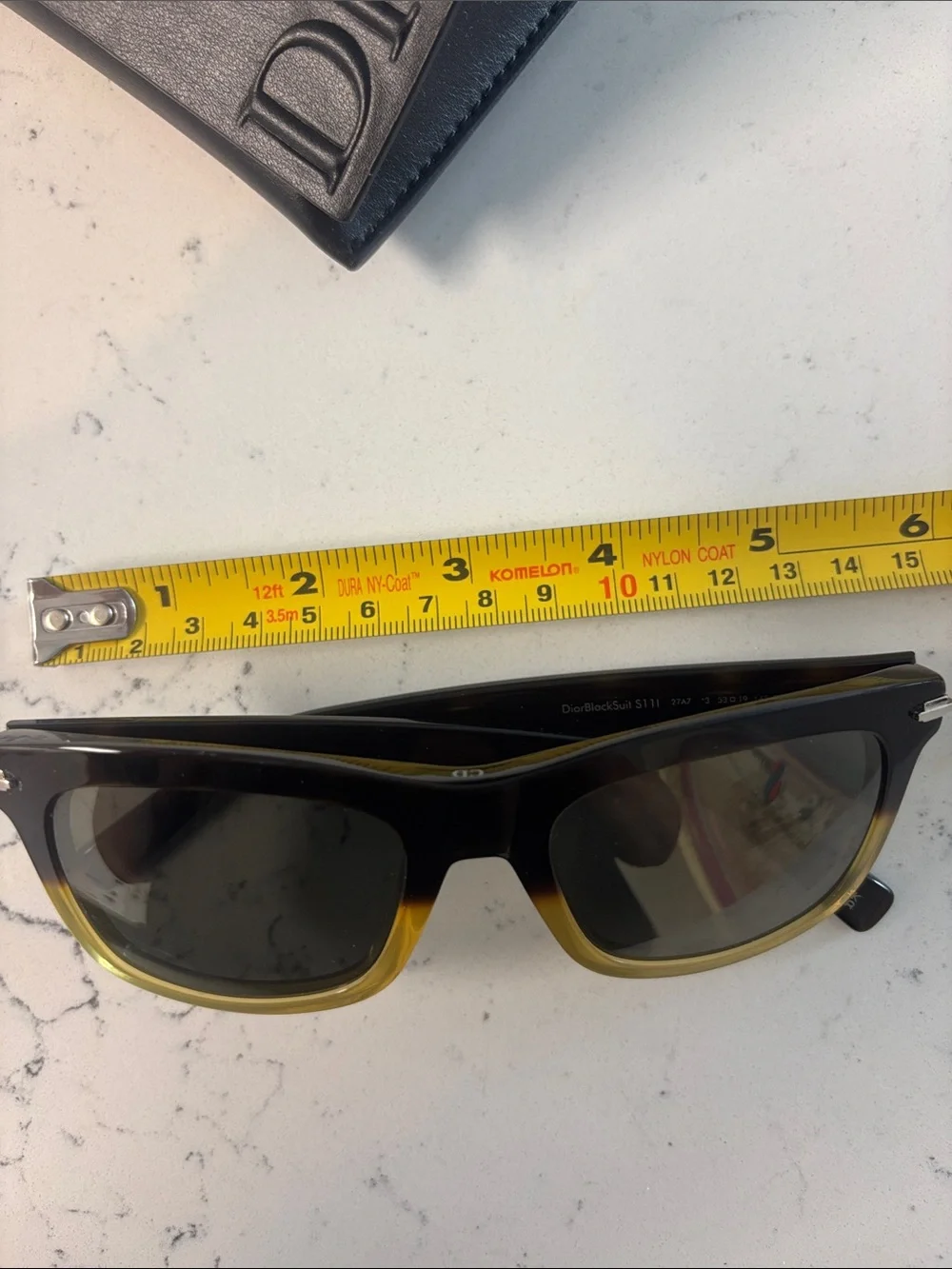 Dior Sunglasses - Black and Yellow like new condition